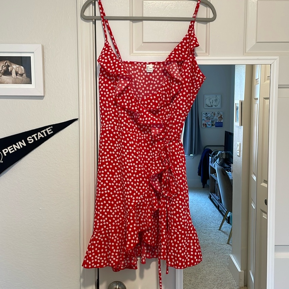 Red Mini Sundress: Size L